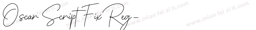 Oscar Script Fix Reg字体转换
